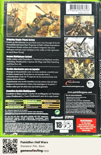 Painkiller: Hell Wars Xbox, PAL box back