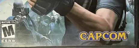 Resident Evil 4, the ESRB box on its front