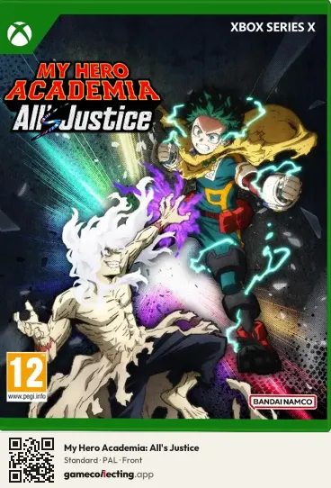My Hero Academia: All's Justice Xbox Series X, PAL box front