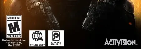 Call of Duty: Black Ops III, the ESRB box on its front