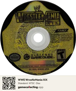 WWE WrestleMania XIX Nintendo GameCube, NTSC disc