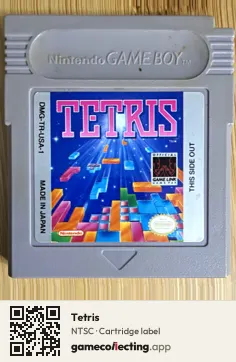 Tetris Game Boy, NTSC cartridge label