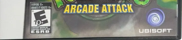 Teenage Mutant Ninja Turtles: Arcade Attack, the ESRB box on its front