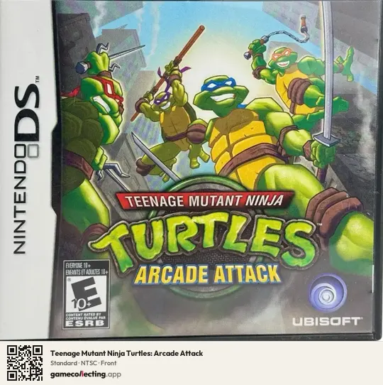 Teenage Mutant Ninja Turtles: Arcade Attack Nintendo DS, NTSC box front