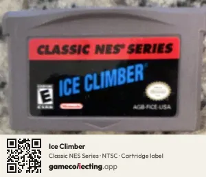 Ice Climber Game Boy Advance, NTSC cartridge label