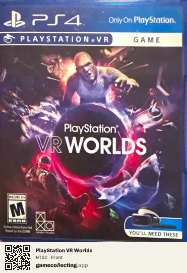 PlayStation VR Worlds PlayStation 4, NTSC box front