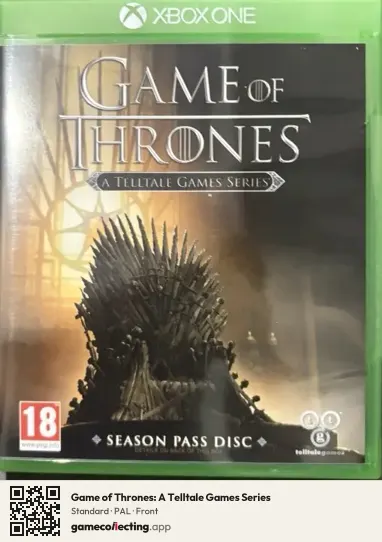 Game of Thrones: A Telltale Games Series Xbox One, PAL box front