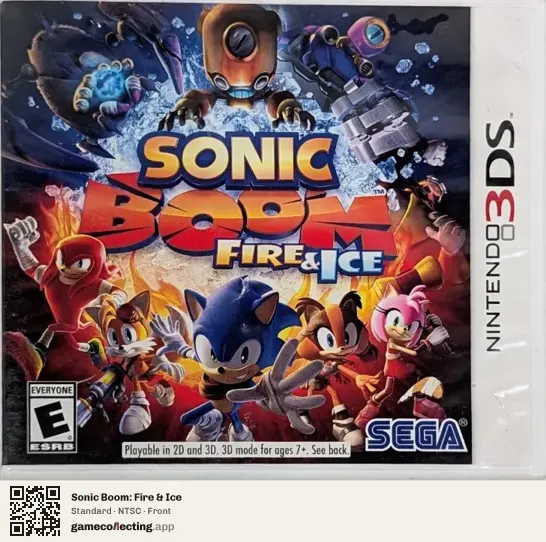 Sonic Boom: Fire & Ice Nintendo 3DS, NTSC box front