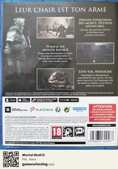 Mortal Shell II PlayStation 5, PAL box back