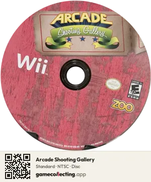 Arcade Shooting Gallery Nintendo Wii, NTSC disc