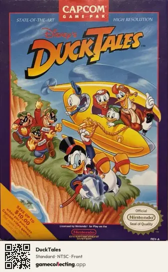 DuckTales Nintendo Entertainment System, NTSC box front