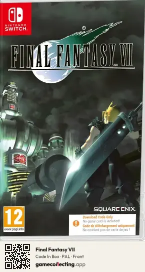 Final Fantasy VII Nintendo Switch, PAL box front