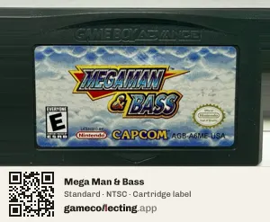 Mega Man & Bass Game Boy Advance, NTSC cartridge label