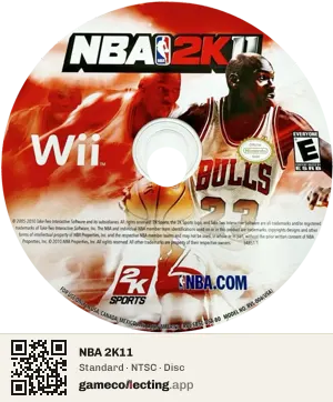 NBA 2K11 Nintendo Wii, NTSC disc