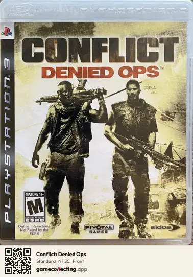 Conflict: Denied Ops PlayStation 3, NTSC box front