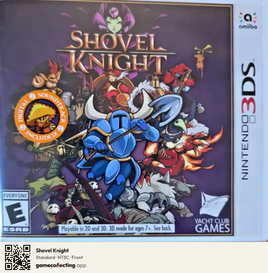Shovel Knight Nintendo 3DS, NTSC box front