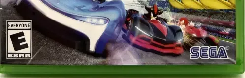 Team Sonic Racing, the ESRB box on its front
