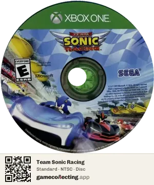 Team Sonic Racing Xbox One, NTSC disc