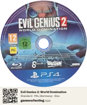 Evil Genius 2: World Domination PlayStation 4, PAL disc