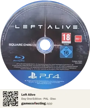 Left Alive PlayStation 4, PAL disc