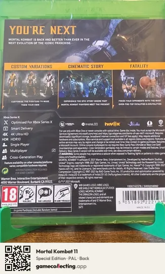 Mortal Kombat 11 Xbox One, PAL box back
