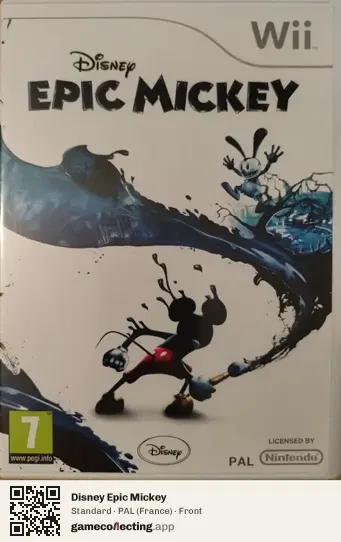 Disney Epic Mickey Nintendo Wii, France box front