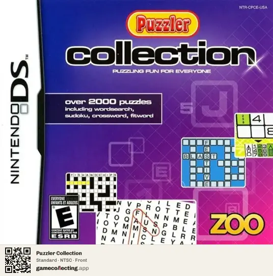 Puzzler Collection Nintendo DS, NTSC box front