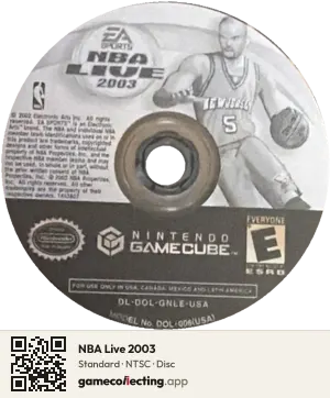 NBA Live 2003 Nintendo GameCube, NTSC disc