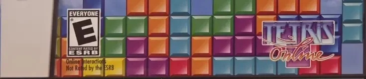 Tetris Party Deluxe, the ESRB box on its front