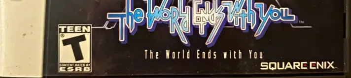 The World Ends with You, the ESRB box on its front