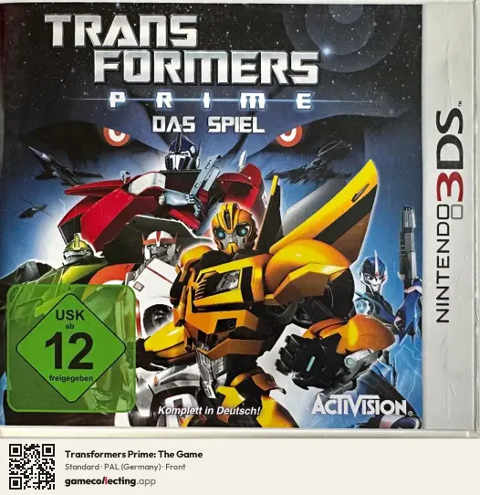 Transformers Prime: The Game Nintendo 3DS, Germany box front