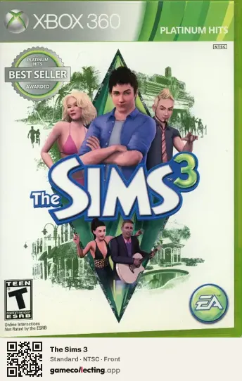 The Sims 3 Xbox 360, NTSC box front