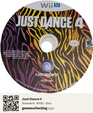 Just Dance 4 Nintendo Wii U, NTSC disc