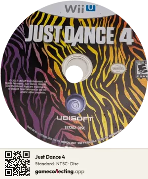 Just Dance 4 Nintendo Wii U, NTSC disc