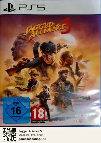 Jagged Alliance 3 PlayStation 5, PAL box front
