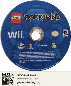 LEGO Rock Band Nintendo Wii, NTSC disc