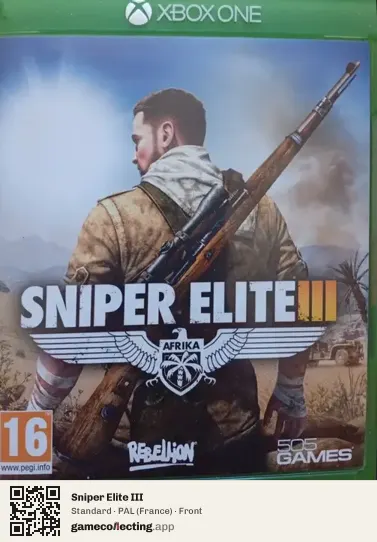 Sniper Elite III Xbox One, France box front
