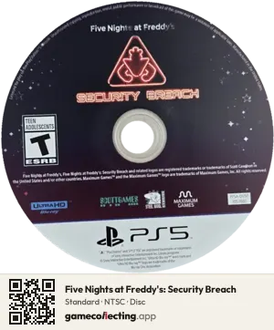 Five Nights at Freddy's: Security Breach PlayStation 5, NTSC disc