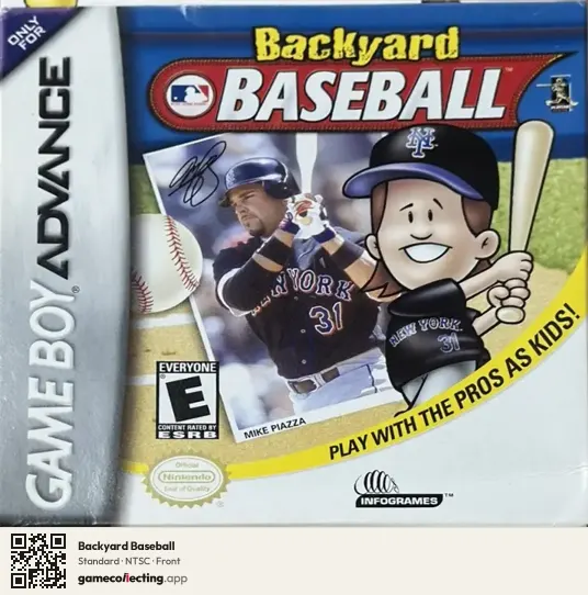 Backyard Baseball Game Boy Advance, NTSC box front