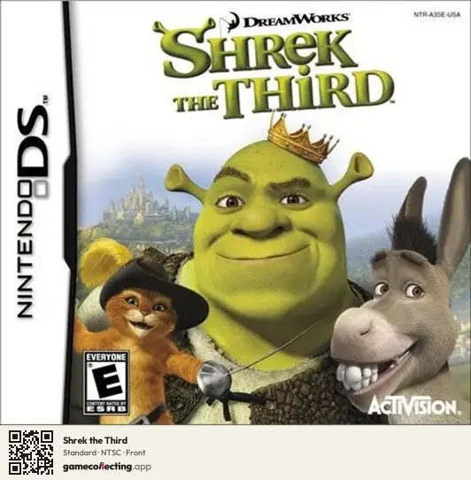 Shrek the Third Nintendo DS, NTSC box front