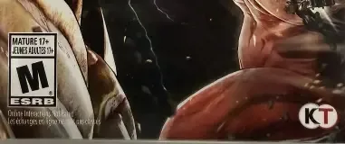 Attack on Titan 2, the ESRB box on its front