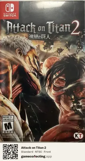 Attack on Titan 2 Nintendo Switch, NTSC box front