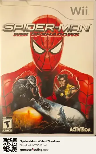 Spider-Man: Web of Shadows Nintendo Wii, NTSC box front