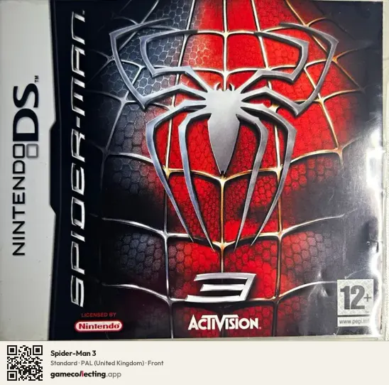 Spider-Man 3 Nintendo DS, United Kingdom box front