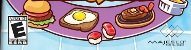 Cooking Mama 3: Shop & Chop, the ESRB box on its front