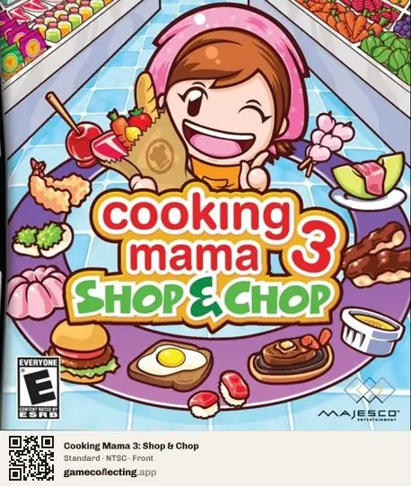 Cooking Mama 3: Shop & Chop Nintendo DS, NTSC box front