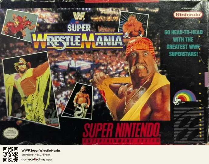 WWF Super WrestleMania Super Nintendo Entertainment System, NTSC box front