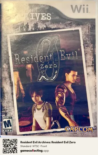 Resident Evil Archives: Resident Evil Zero Nintendo Wii, NTSC box front