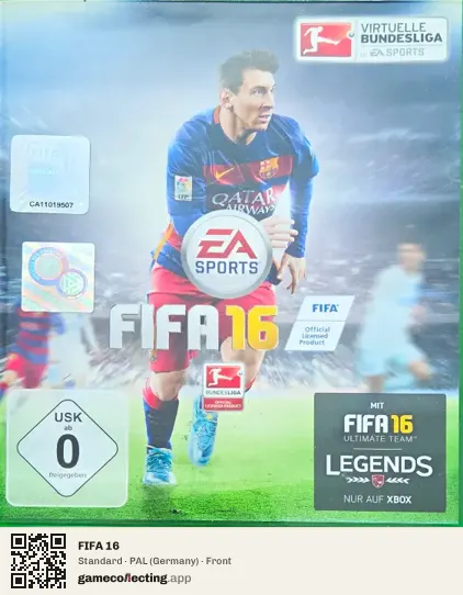 FIFA 16 Xbox One, Germany box front
