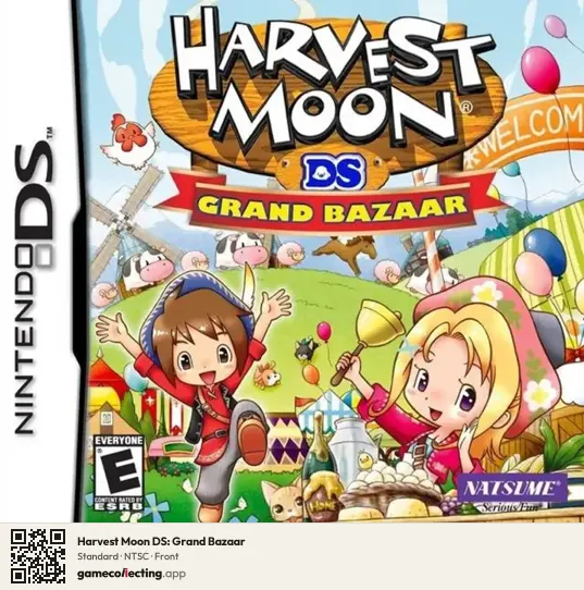 Harvest Moon DS: Grand Bazaar Nintendo DS, NTSC box front